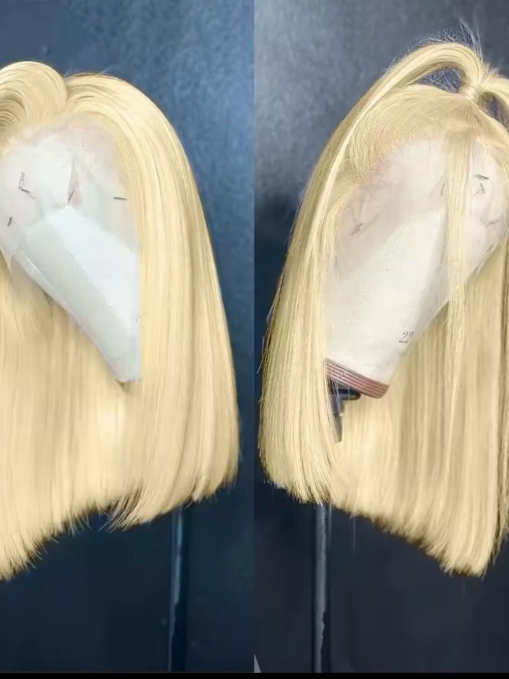 Natural Blonde Straight Lace Front Bob Wig - Smooth Silky Finish